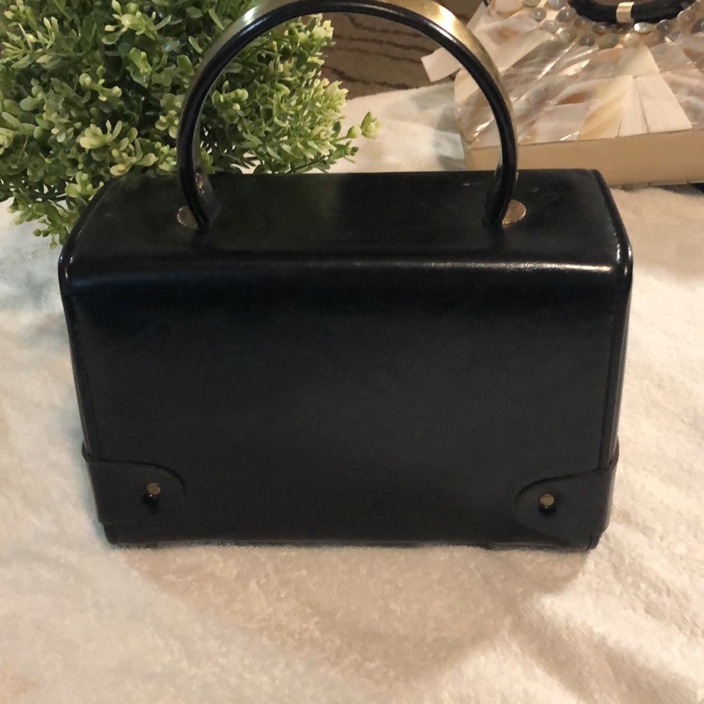 Vintage black hard shell handbags purse - Picture 3 of 6